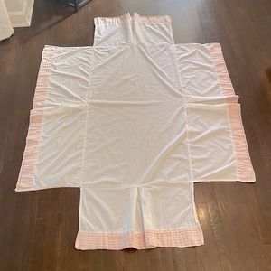 Restoration Hardware Baby Crib Skirt Organic Cotton Petal Pink